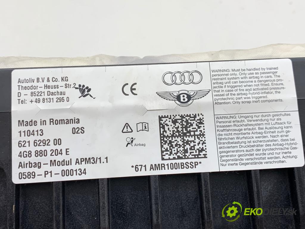 AUDI A6 C7 Kombi 2013 130 kW 2.0 TDI 1968 AirBag spolujazdca 4G8880204E (Airbag)