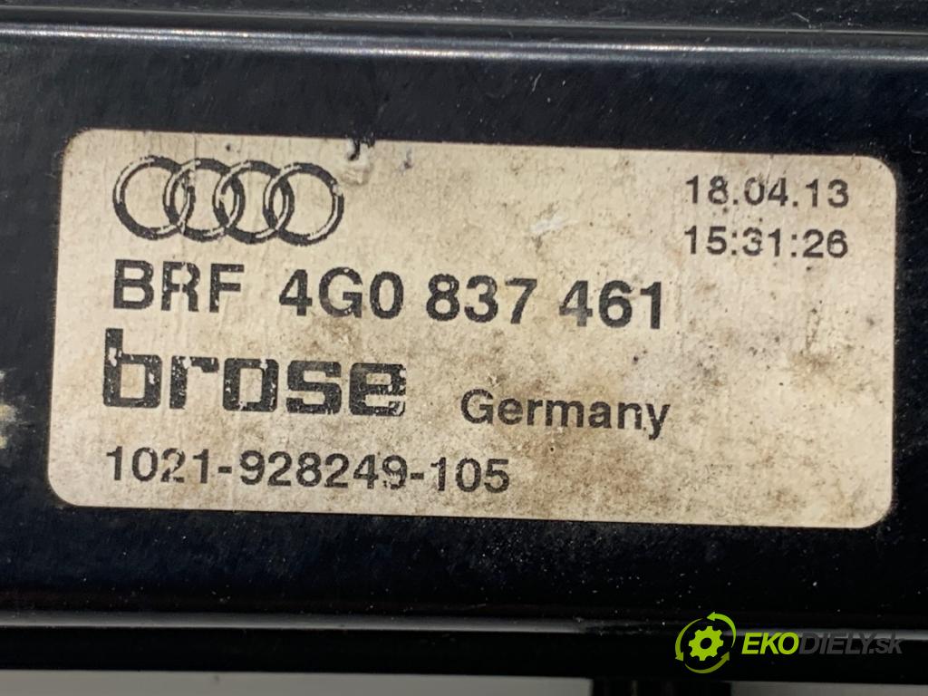 AUDI A6 C7 Kombi 2013 130 kW 2.0 TDI 1968 mechanismus okna levý přední část 4G0837461