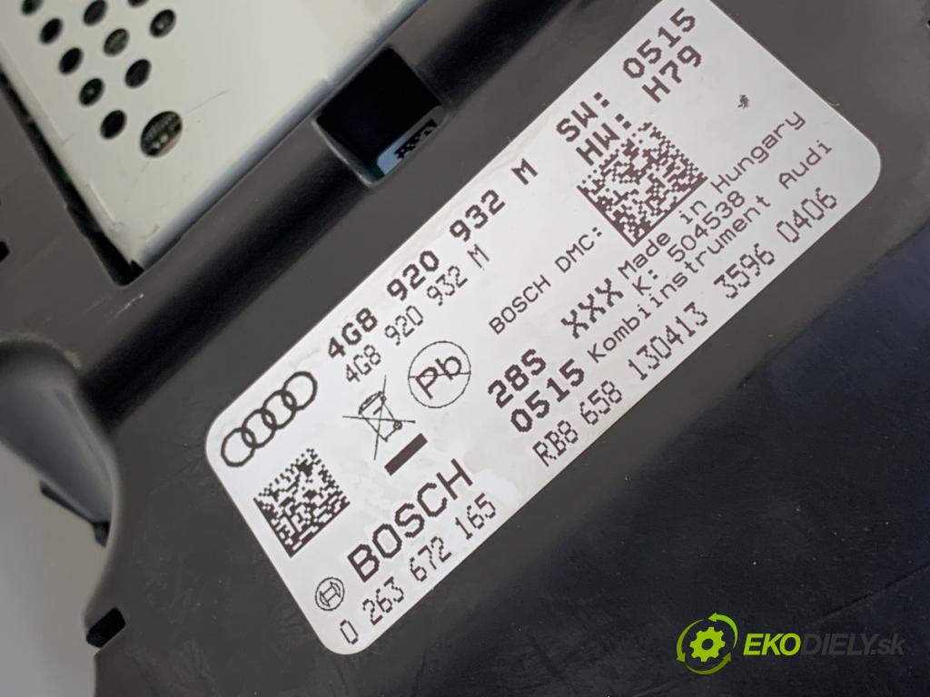 AUDI A6 C7 Kombi 2013 130 kW 2.0 TDI 1968 prístrojovka 4G8920932M (Přístrojová deska)