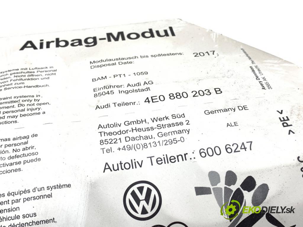 AUDI A8 D3 sedan 2002 246 kW 4.2 quattro 4172 AirBag spolujezdce 4E0880203B (Airbag)