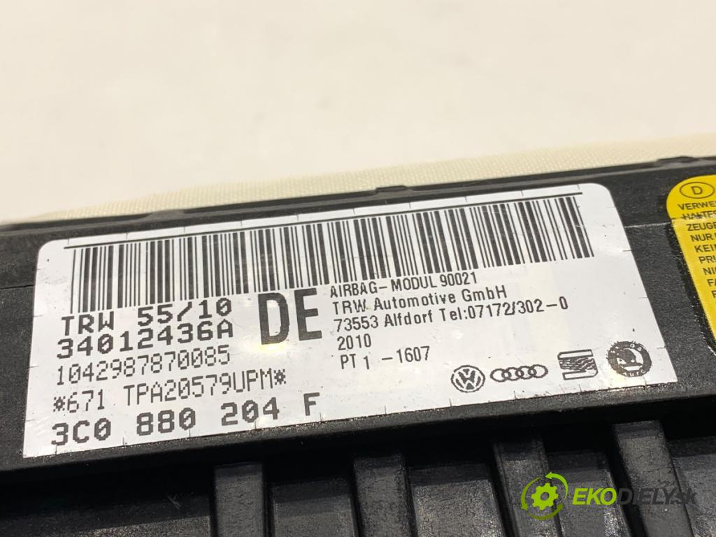 VW PASSAT CC B6 coupe 2010 147 kW 2.0 TFSI 1984 AirBag spolujazdca 3C0880204F (Airbag)