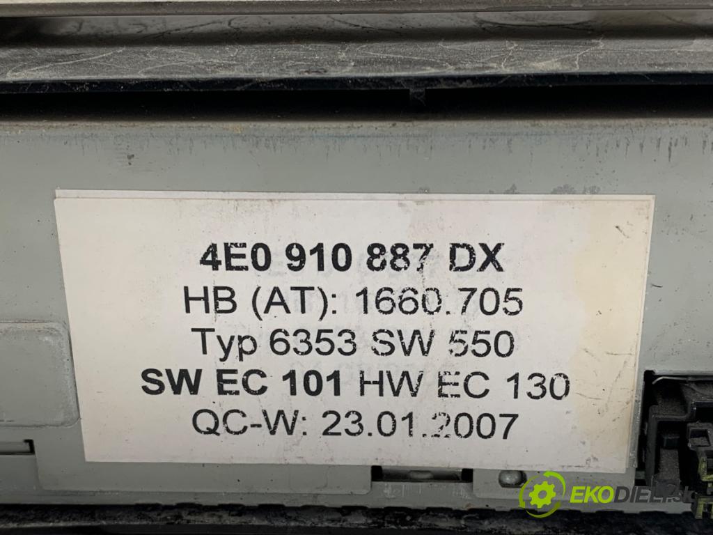 AUDI A8 D3 sedan 2002 246 kW 4.2 quattro 4172 CZYTNIK navigace 4E0910887DX (Elektrosoučásti ostatní)