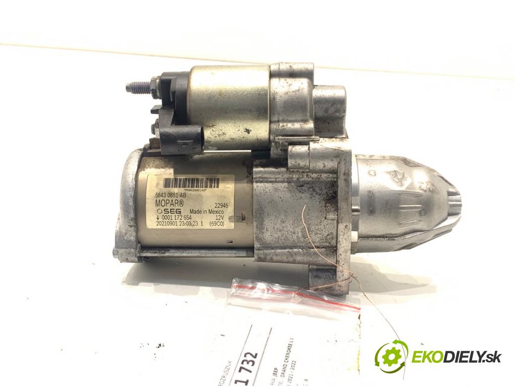 JEEP GRAND CHEROKEE WL SUV 2021 210 kW 3.6 4WD 3604 startér 68430861AB (Startér)