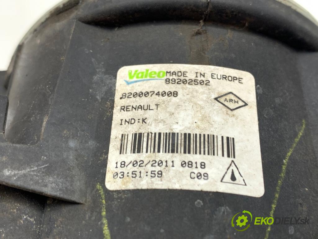 RENAULT GRAND SCENIC III nadwozie wielkoprzestrzenne (MPV) 2010 103 kW 2.0 16V (JZ0G) 1997 Hmlové svetlo, hmlovka pravy predný 8200074008