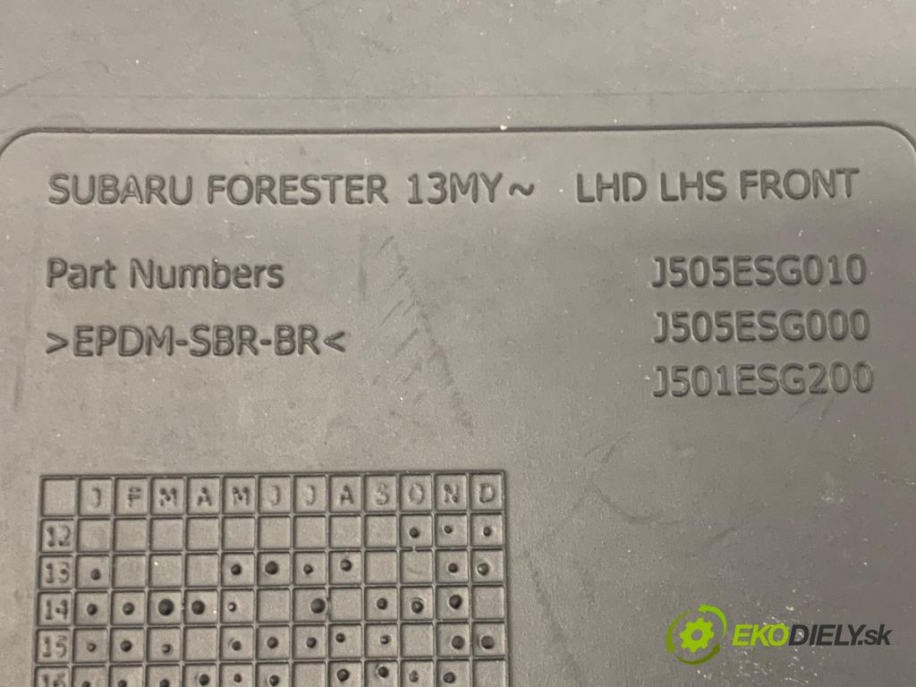 SUBARU FORESTER III SUV 2012 108 kW 2.0 D AWD (SJD) 1998 koberček PRYŽ: J505ESG010