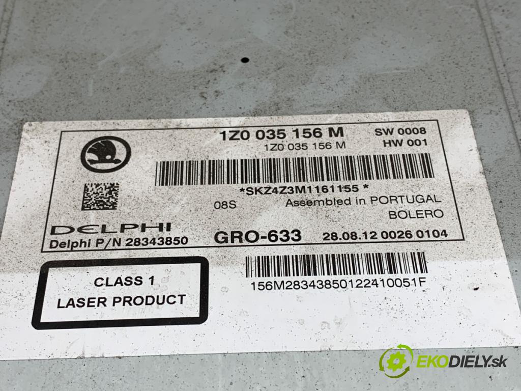 SKODA YETI SUV 2012 90 kW 1.4 TSI 1390 RADIO 1Z0035156M (Audio zariadenie)