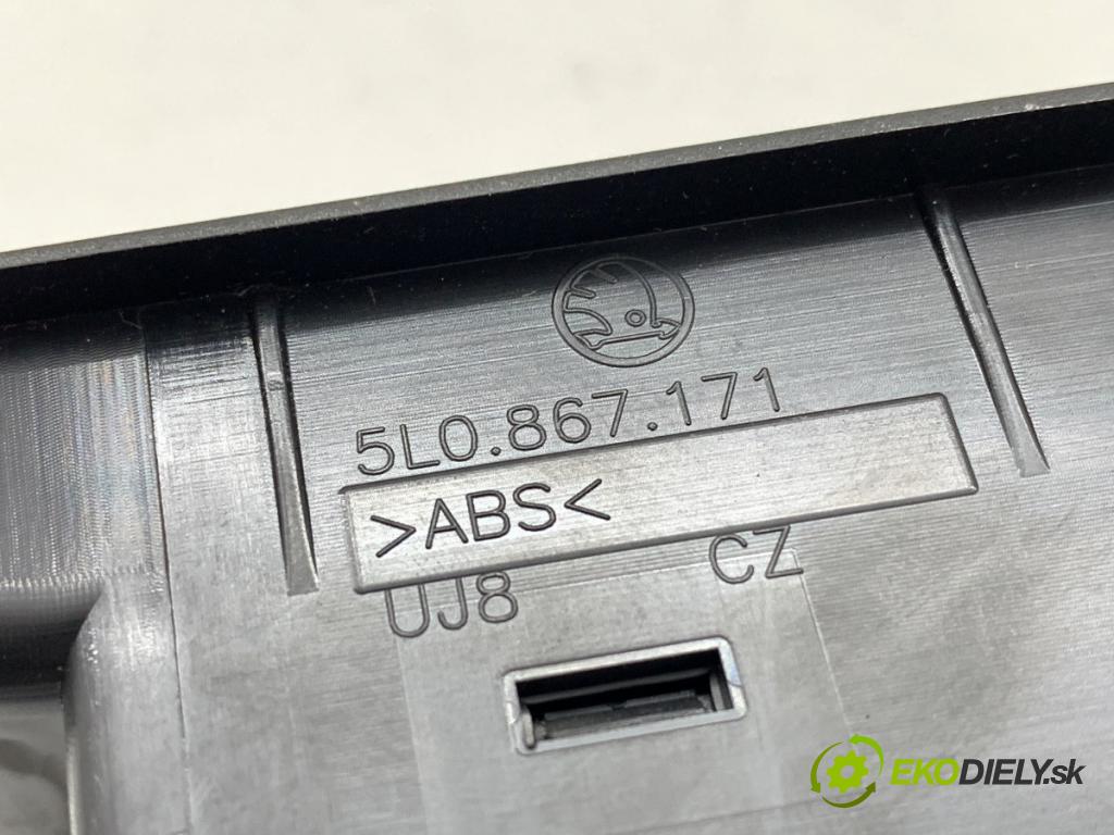 SKODA YETI SUV 2012 90 kW 1.4 TSI 1390 přepínač oken 5L0867171 (Páčky pod volantem)