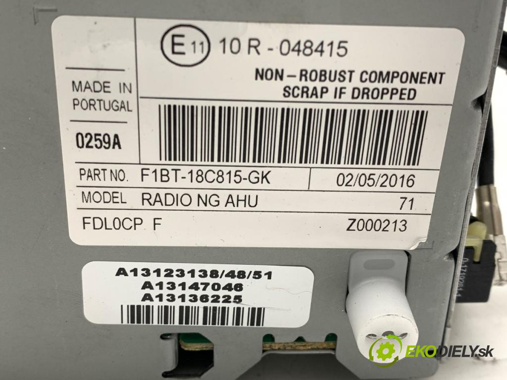 FORD FOCUS III Kombi 2016 88 kW 1.5 TDCi 1499 RADIO F1BT-18C815-GK (Audio zařízení)
