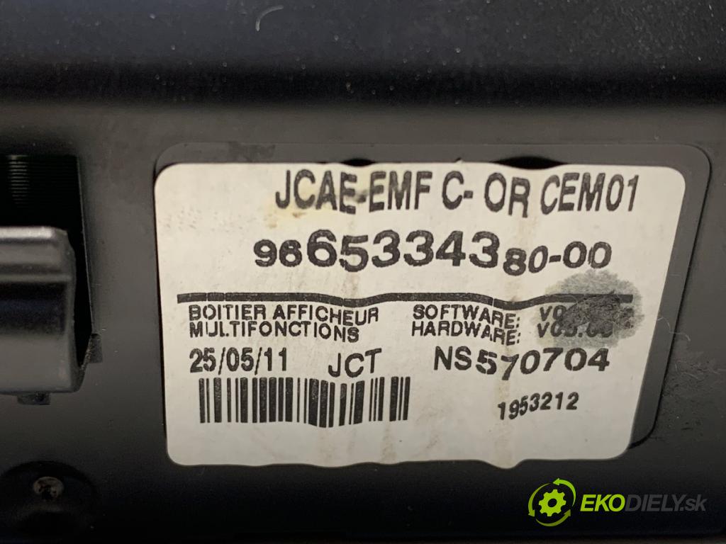 PEUGEOT 508 SW I Kombi 2011 115 kW 1.6 THP 1598 Displej 9665334380 (Přístrojová deska)