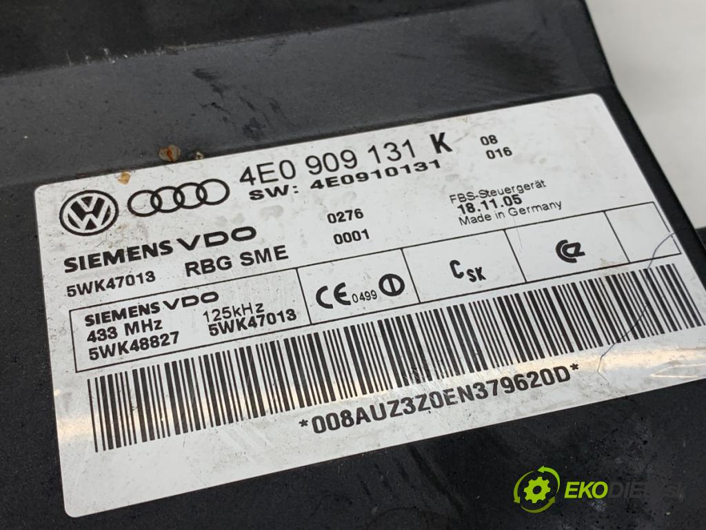 AUDI A8 D3 sedan 2005 191 kW 3.2 FSI 3123 modul KESSY 4E0909131K