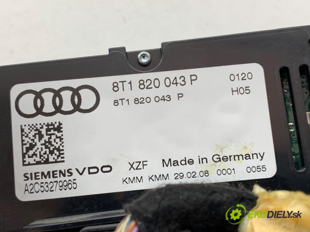 AUDI A4 B8 sedan 2008 118 kW 1.8 TFSI 1798 Panel ovládania kúrenia 8T1820043P (Prepínacie páčky pod volantom)