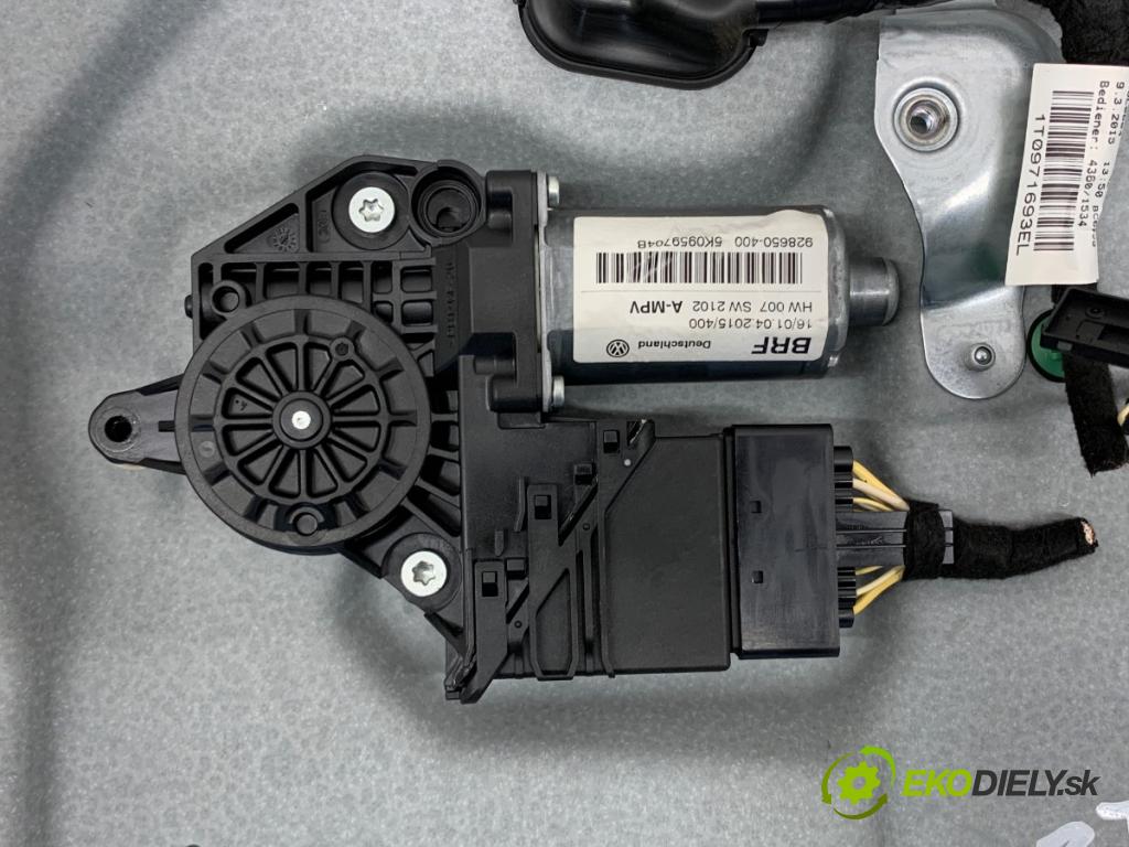 VW TOURAN nadwozie wielkoprzestrzenne (MPV) 2015 130 kW 2.0 TDI 1968 Mechanizmus okna pravy zad 5K0959704B