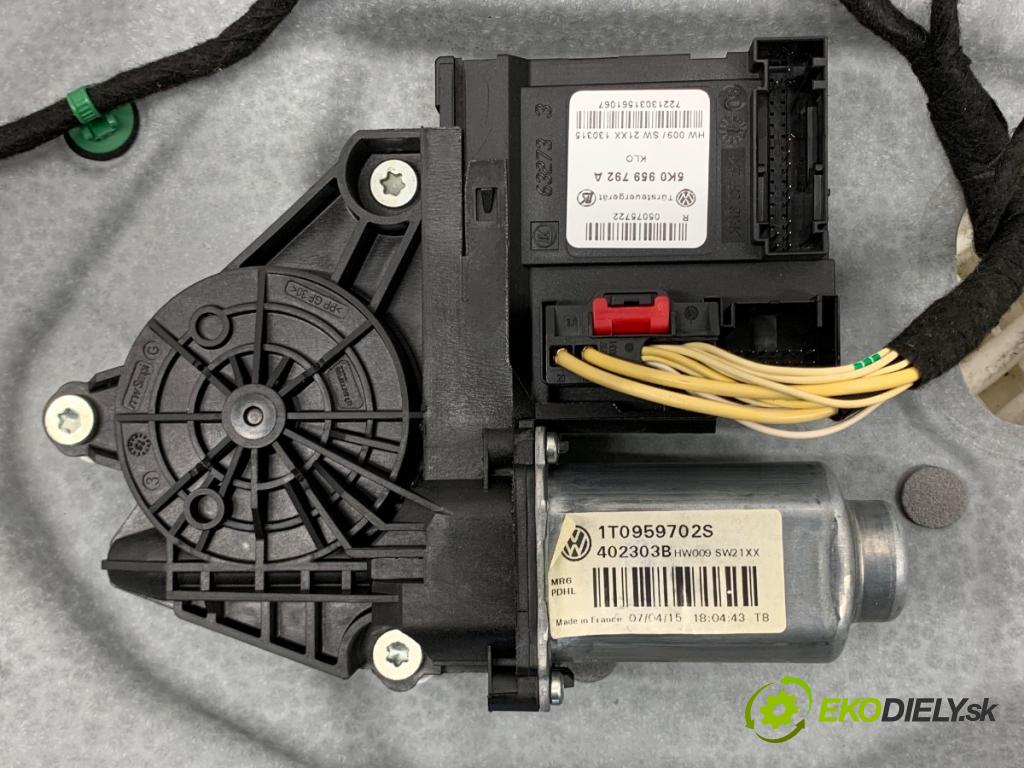 VW TOURAN nadwozie wielkoprzestrzenne (MPV) 2015 130 kW 2.0 TDI 1968 Mechanizmus okna pravy predný 5K0959792A