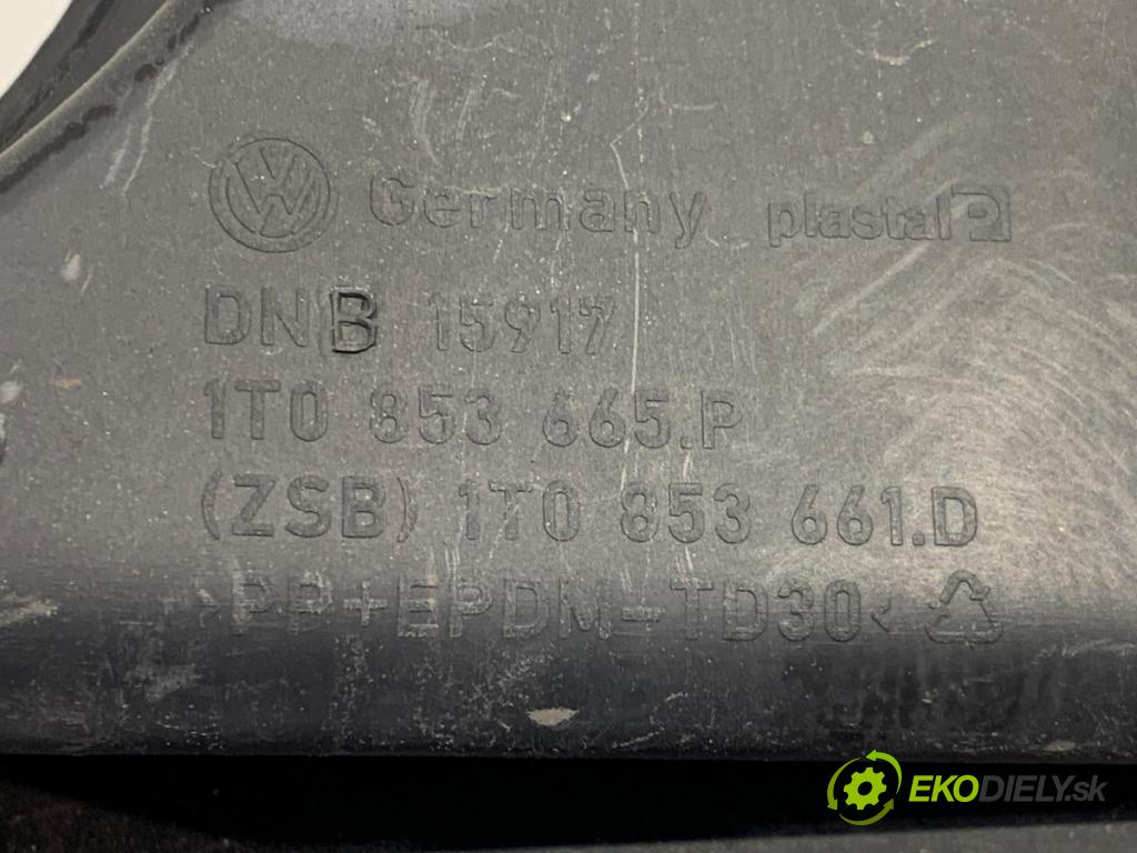 VW TOURAN nadwozie wielkoprzestrzenne (MPV) 2015 130 kW 2.0 TDI 1968 Mriežky nárazníka ľavy predný 1T0853665P