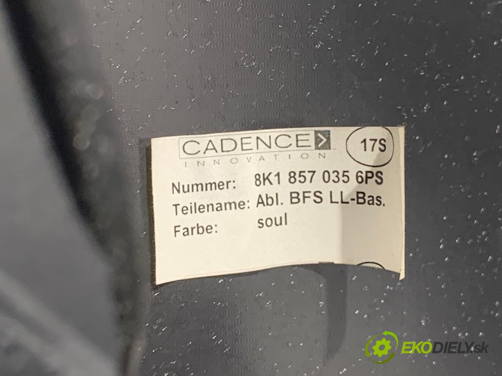 AUDI A4 B8 sedan 2008 118 kW 1.8 TFSI 1798 přihrádka kastlík spolujezdce 8K1857035 (Přihrádka (kastlík))