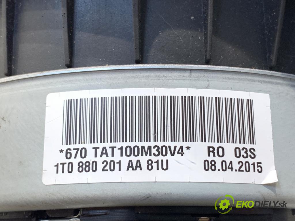 VW TOURAN nadwozie wielkoprzestrzenne (MPV) 2015 130 kW 2.0 TDI 1968 AirBag volantu 1T0880201AA (Airbag)