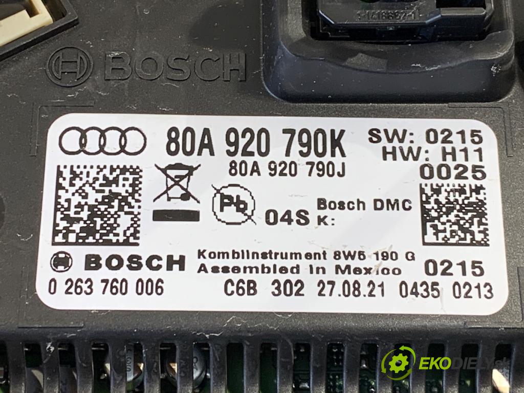 AUDI Q5 FY SUV 2021 195 kW 55 TFSI e quattro 1984 Prístrojovka 80A920790K (Prístrojová doska)
