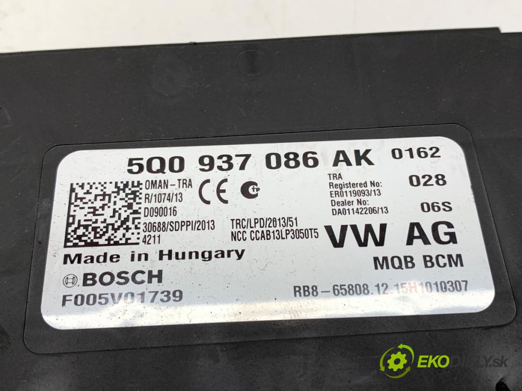 VW GOLF VII Kombi 2016 81 kW 1.6 TDI 1598 Modul komfortu 5Q0937086AK (Modul komfortu)