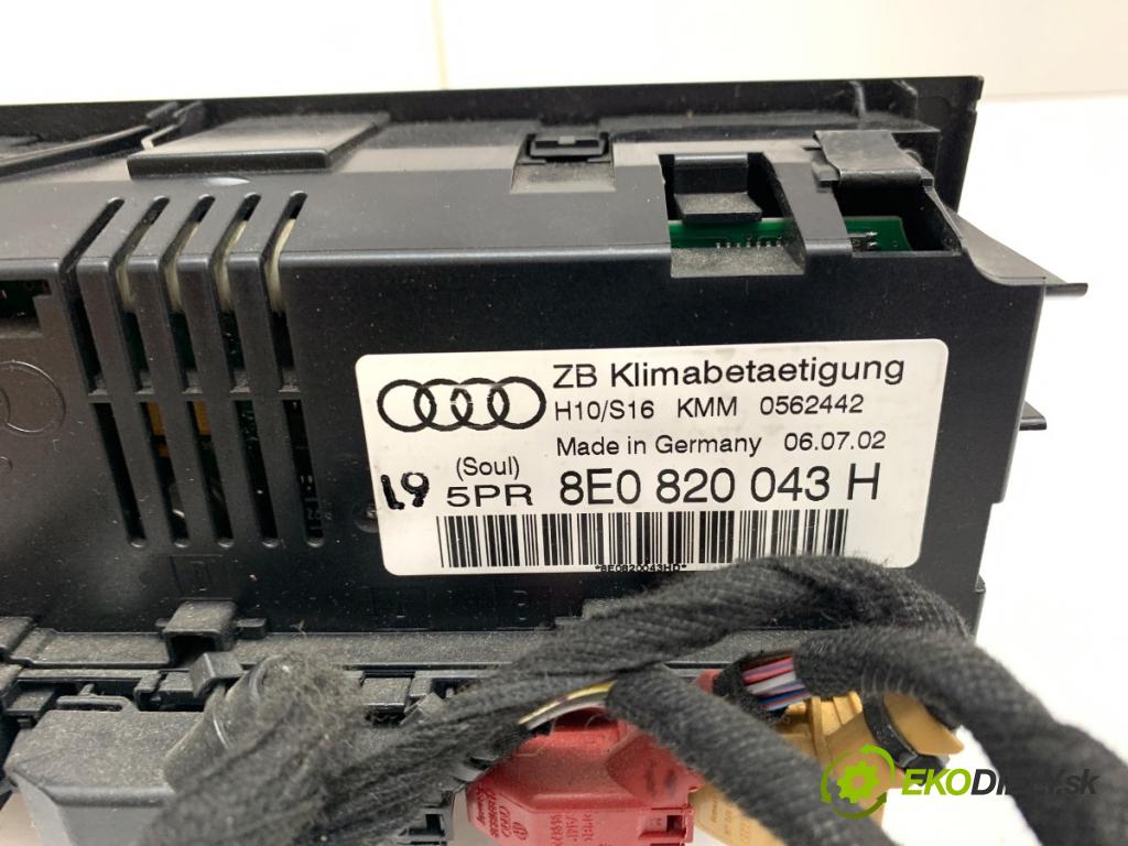 AUDI A4 B6 Kombi 2002 96 kW 1.9 TDI 1896 Panel ovládaní topení 8E0820043H (Páčky pod volantem)