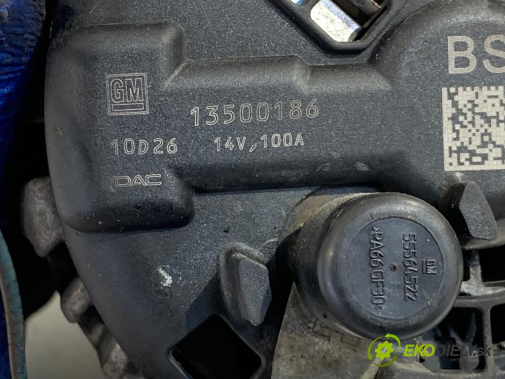 OPEL ASTRA J liftback 2010 81 kW 1.7 CDTI (68) 1686 Alternátor 13500186 (Alternátor)