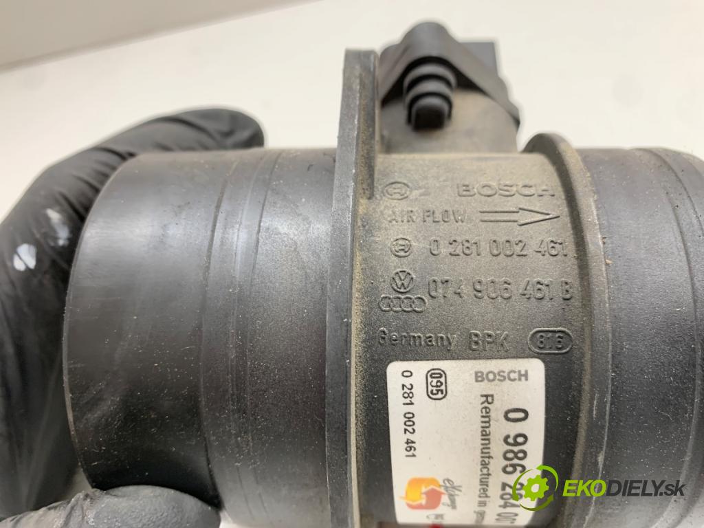 AUDI A4 B6 Kombi 2002 96 kW 1.9 TDI 1896 váha vzduchu 074906461B (Snímač hmotnosti vzduchu)