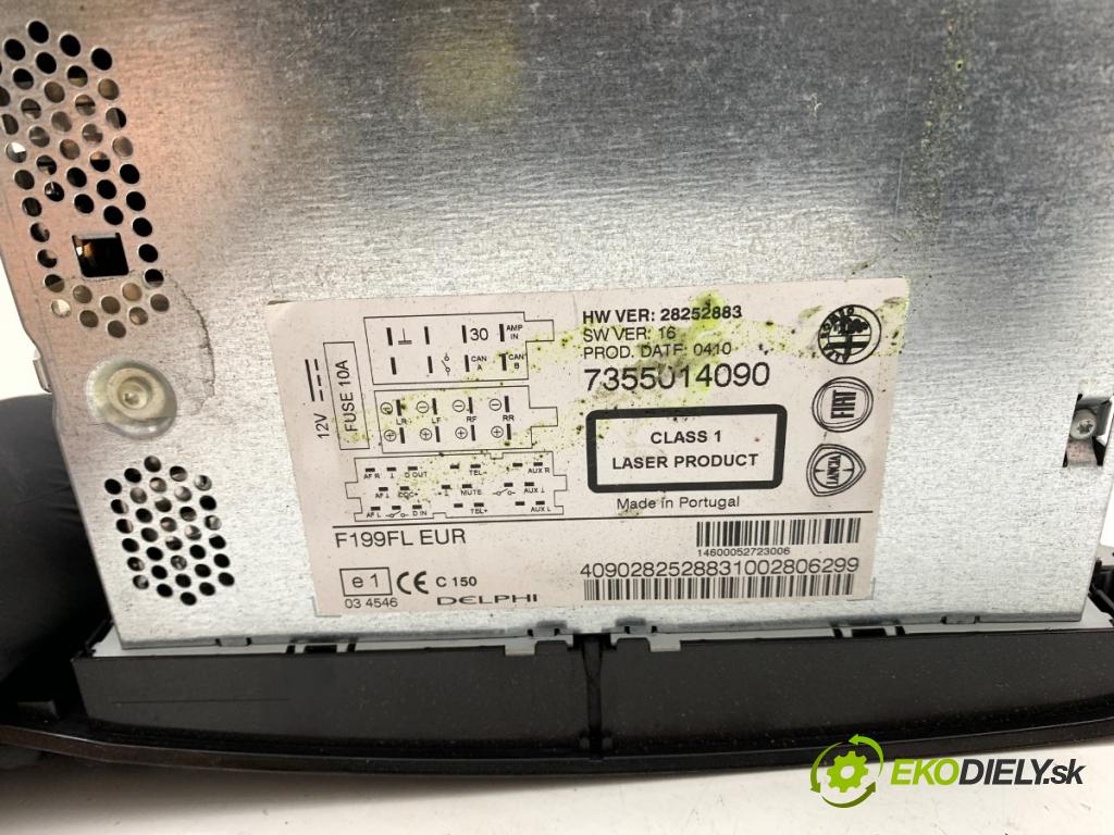 FIAT PUNTO EVO liftback 2010 57 kW 1.4 (199AXB1A) 1368 RADIO 7355014090 (Audio zařízení)