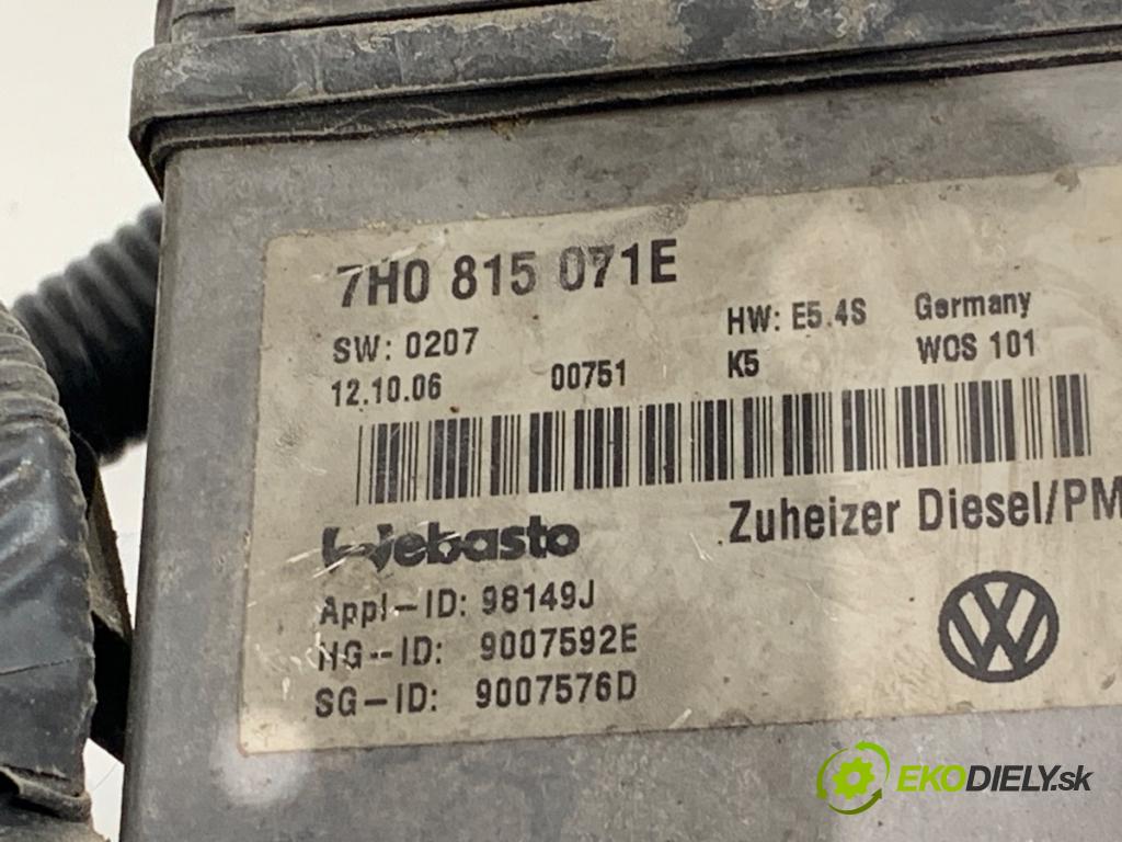 VW TRANSPORTER T5 Autobus 2009 96 kW 2.5 TDI 2461 Webasto 7H0815071E (Webasto (nezávislé kúrenie))