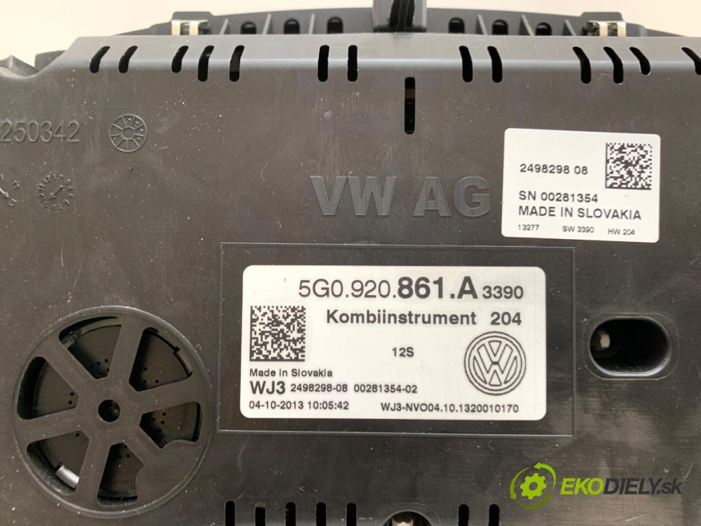VW GOLF VII liftback 2013 110 kW 2.0 TDI 1968 Prístrojovka 5G0920861A (Prístrojová doska)
