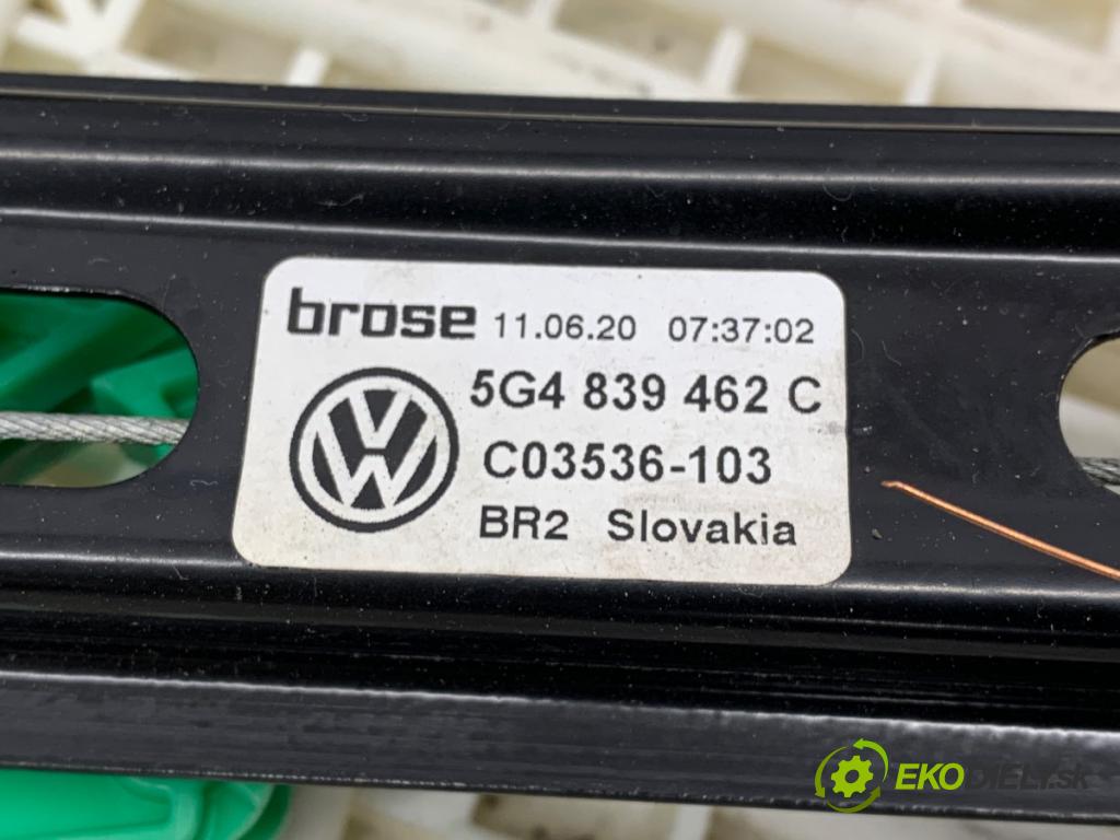 VW GOLF VII Kombi 2020 85 kW 1.6 TDI 1598 mechanismus okna pravý zadní část 5G4839462C