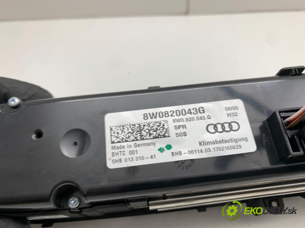 AUDI A4 B9 Kombi 2017 140 kW 2.0 TDI quattro 1968 Panel ovládaní topení 8W0820043G (Páčky pod volantem)