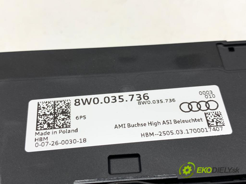AUDI A4 B9 Kombi 2017 140 kW 2.0 TDI quattro 1968 HNÍZDO: USB 8W0035736
