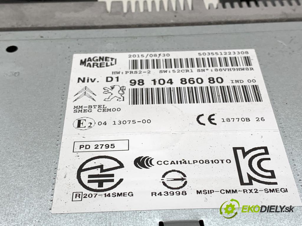 CITROEN C4 PICASSO II nadwozie wielkoprzestrzenne (MPV) 2015 121 kW 1.6 THP 165 1598 RADIO 9810486080
