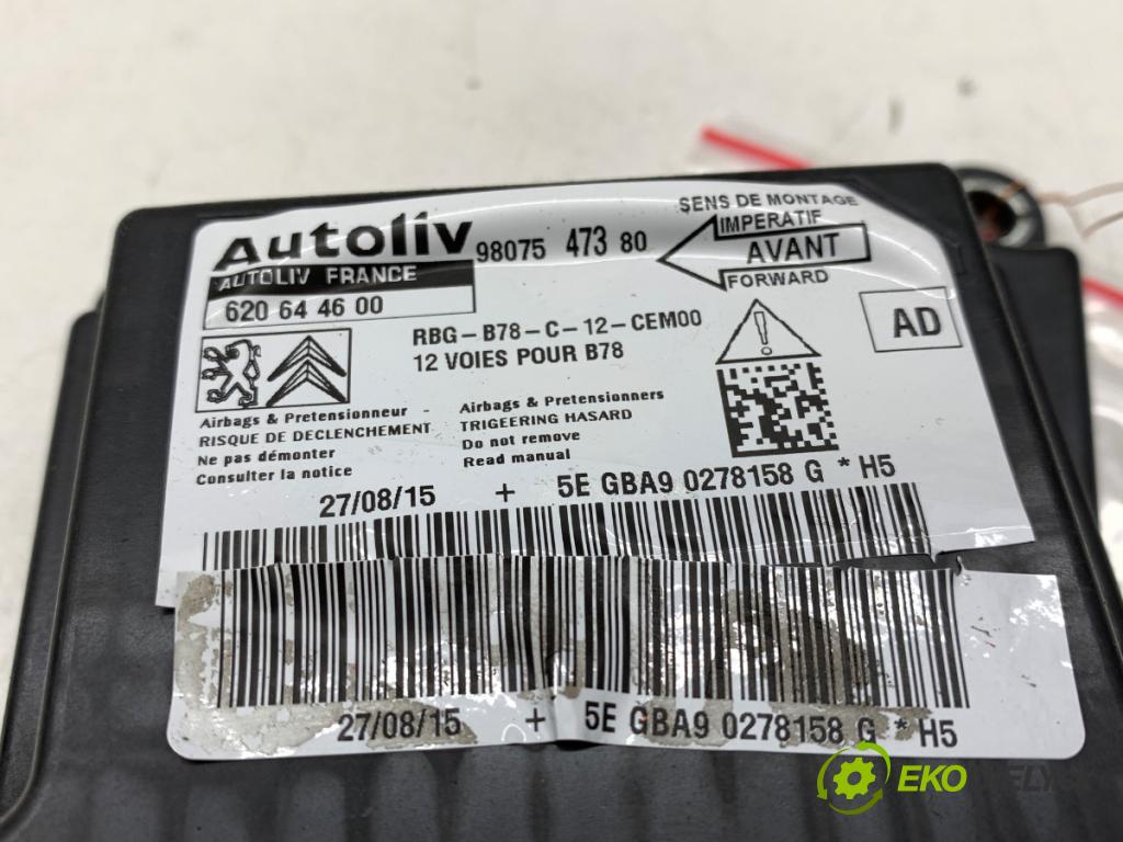 CITROEN C4 PICASSO II nadwozie wielkoprzestrzenne (MPV) 2015 121 kW 1.6 THP 165 1598 senzor airbag 9807547380 (Snímač)