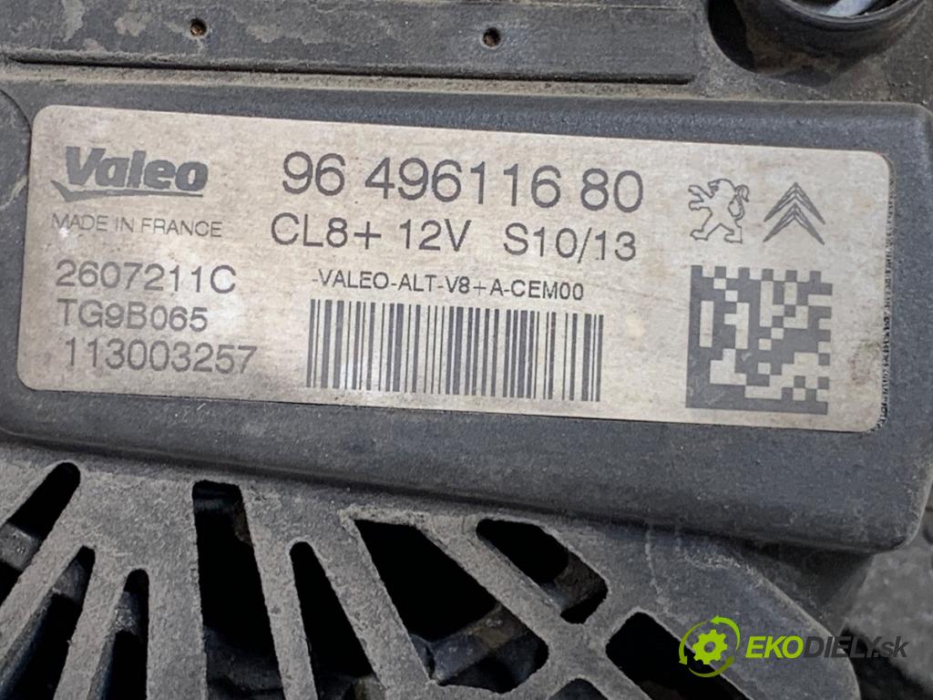 CITROEN C-ELYSEE sedan 2013 85 kW 1.6 VTi 115 1587 Alternátor 9649611680 (Alternátor)