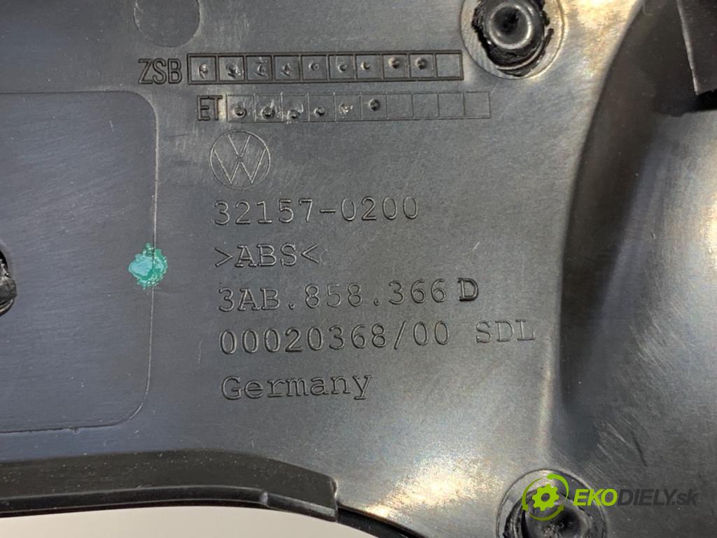 VW PASSAT B7 Kombi 2010 103 kW 2.0 TDI 1968 lišty kryt 3AB858366D (Lišta)