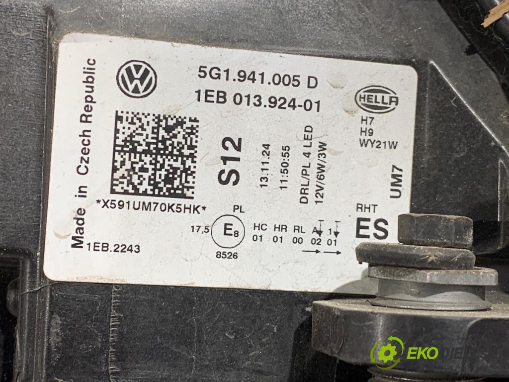 VW GOLF VII Kombi 2020 85 kW 1.6 TDI 1598 světlomet levý přední část 5G1941005D
