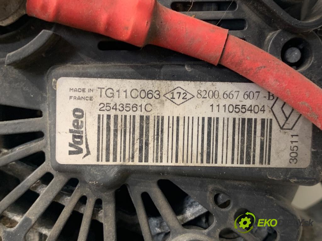 DACIA DUSTER SUV 2011 77 kW 1.6 16V 1598 Alternátor 8200667607-B (Alternátor)