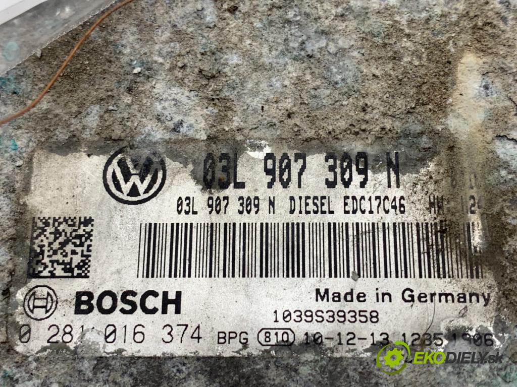 VW PASSAT B7 Kombi 2010 103 kW 2.0 TDI 1968 řídící jednotka motora 03L907309N (Řídicí jednotka)