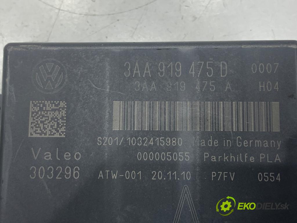 VW PASSAT B7 Kombi 2010 103 kW 2.0 TDI 1968 Modul PDC 3AA919475D (Riadiaca jednotka ostatné)