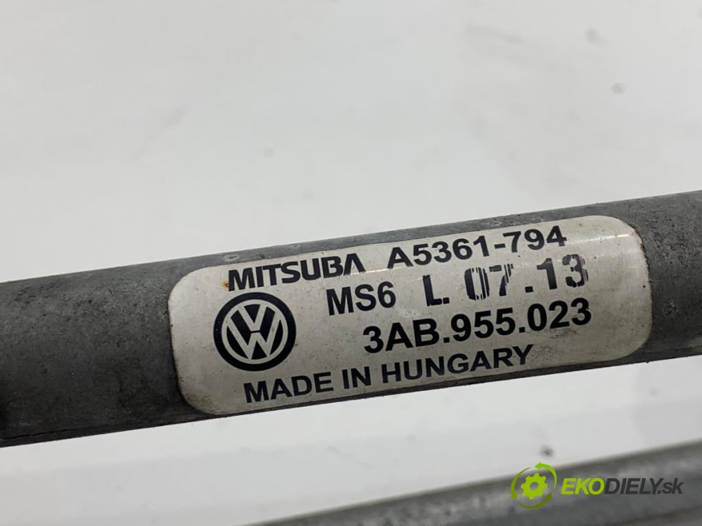 VW PASSAT B7 Kombi 2010 103 kW 2.0 TDI 1968 Mechanizmus stieračov predný 3AB955023 (Motorček stieračov predný)