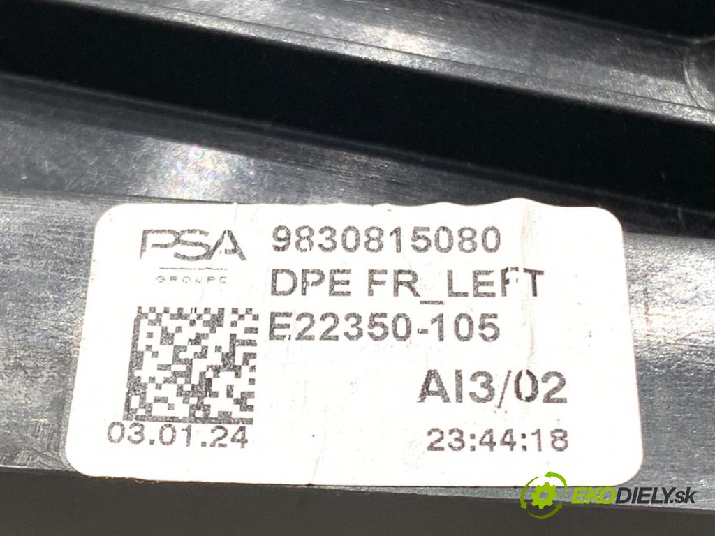 PEUGEOT 408 II liftback 2024 96 kW PureTech 130 (FPHNST) 1199 Mechanizmus okna ľavy predný 9830815080