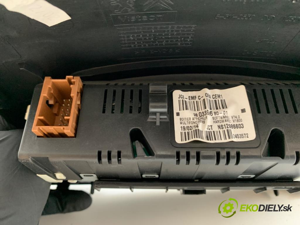 CITROEN BERLINGO II Nadwozie pełne/minivan 2014 68 kW 1.6 HDi 90 1560 Displej 9803399680 (Přístrojová deska)