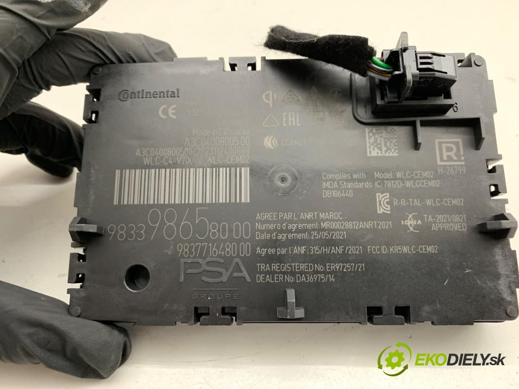 PEUGEOT 408 II liftback 2024 96 kW PureTech 130 (FPHNST) 1199 Modul NABÍJAČKA: INDUKCIA: 9835674080