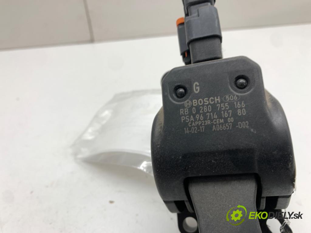 CITROEN BERLINGO II Nadwozie pełne/minivan 2014 68 kW 1.6 HDi 90 1560 Potenciometer plynu 0280755166 (Potenciometer plynového pedálu)
