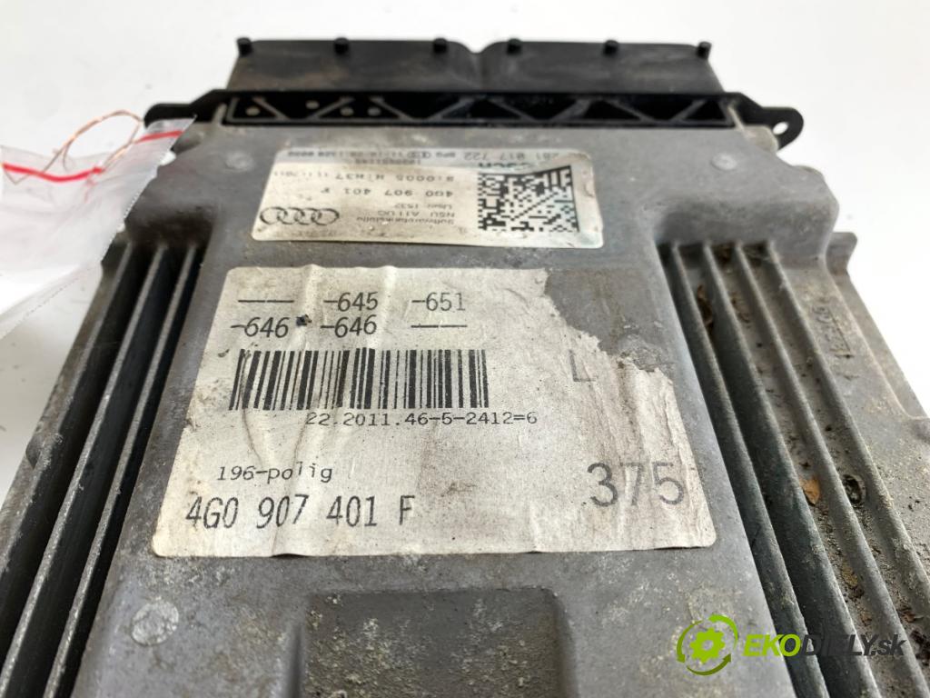 AUDI A6 C7 sedan 2011 180 kW 3.0 TDI quattro 2967 řídící jednotka motora 4G0907401F (Řídicí jednotka)