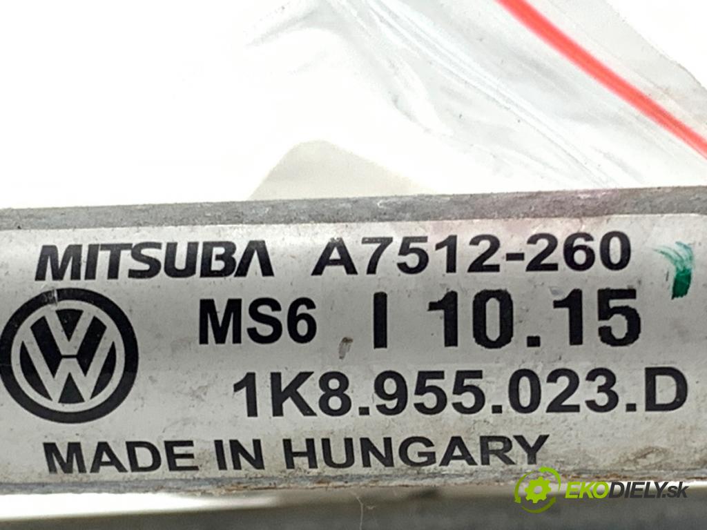 VW SCIROCCO III coupe 2009 118 kW 1.4 TSI 1390 Mechanizmus stieračov predný 1K8955023D (Motorček stieračov predný)