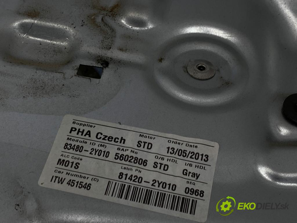 HYUNDAI ix35 SUV 2013 85 kW 1.7 CRDi 1685 mechanismus okna pravý zadní část 83480-2Y010