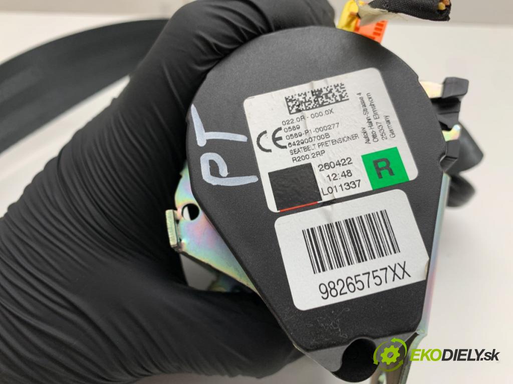 CITROEN C3 III liftback 2022 61 kW 1.2 PureTech 82 1199 držák bezpečnost pravý zadní část 98265757XX