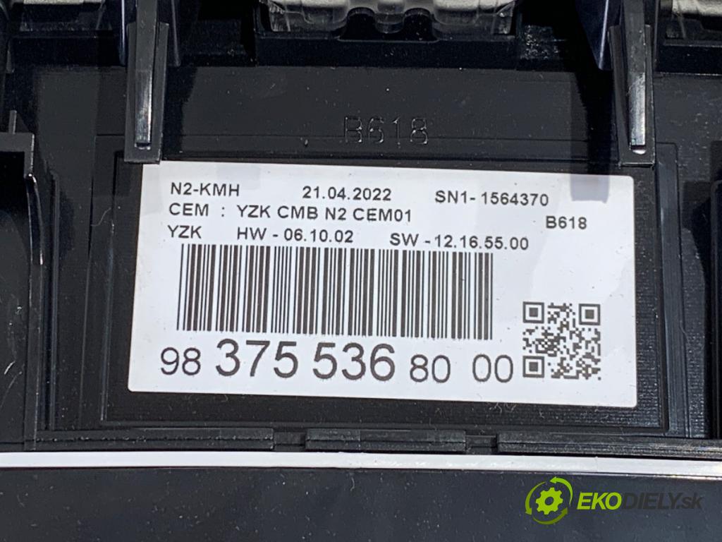 CITROEN C3 III liftback 2022 61 kW 1.2 PureTech 82 1199 Prístrojovka 9837553680 (Prístrojová doska)