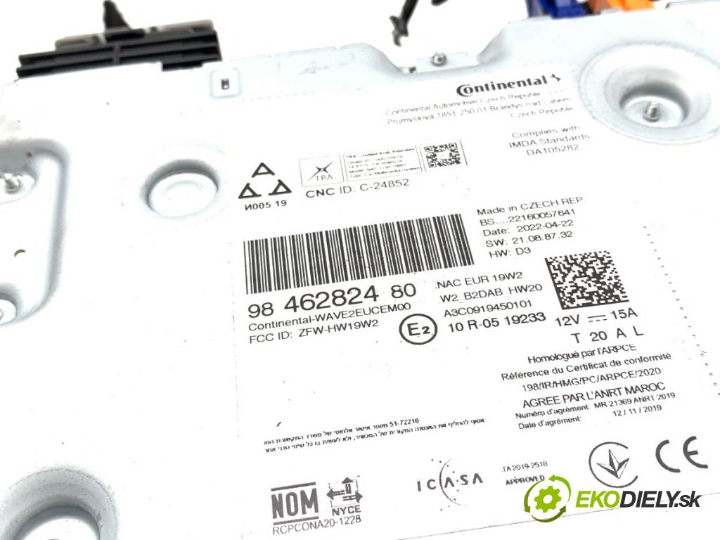 CITROEN C3 III liftback 2022 61 kW 1.2 PureTech 82 1199 CZYTNIK navigace 9846282480 (Elektrosoučásti ostatní)